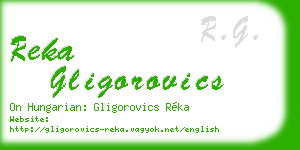 reka gligorovics business card